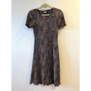 funky 70s midi short sleeve dress